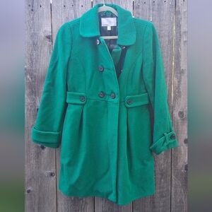 Old Navy Women's Green Pea Coat